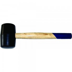Резиновая киянка 888 с деревянной ручкой, 340 гр 6821550