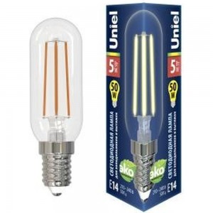 Светодиодная лампа для холодильников и вытяжки Uniel LED-Y25-5W/3000K/E14/CL GLZ04TR UL-00007129