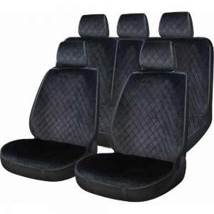 Накидка на сиденье автомобиля A2DM велюр, черный/черный, комплект на весь салон 105334