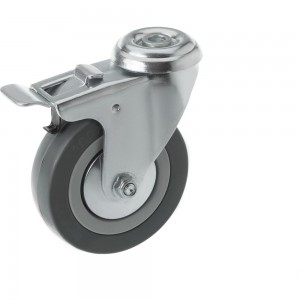 Аппаратное колесо поворотное с отверстием и тормозом SChgb 42 (100 мм; 80 кг) А5 1000083