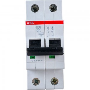 Автоматический модульный выключатель ABB 2п C S202 6кА 50А 2CDS252001R0504