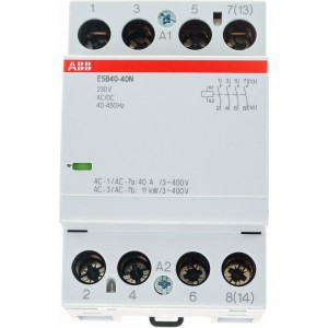 Контактор ABB ESB40-40N-06 модульный 40А АС-1, 4НО, катушка 230В AC/DC 1SAE341111R0640