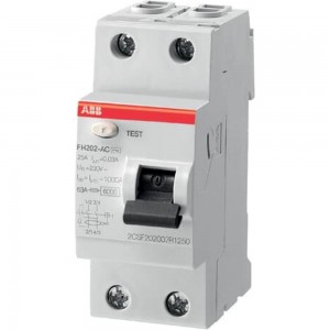 Выключатель дифференциального тока ABB 2 модуля FH202 AC-40/0,3 2CSF202003R3400