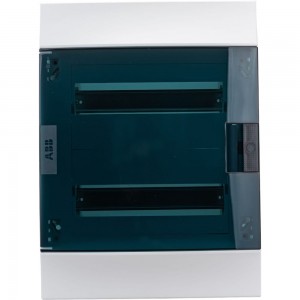 Бокс в нишу ABB mistral41 24 модуля, зеленая прозрачная дверь, c клеммами 1SLM004101A1205