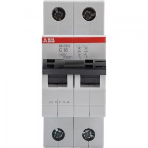 Автоматический выключатель ABB 2-полюсной sh202 c 16 2CDS212001R0164