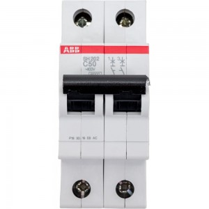 Автоматический выключатель ABB 2-полюсной sh202 c50 2CDS212001R0504