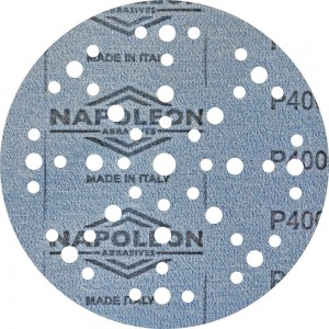 Шлифовальный круг на липучке GRANAT 48+1 отв., 150 мм, P400, 5 шт ABRAFORM AG5-150-49-P400