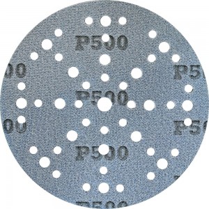 Шлифовальный круг на липучке GRANAT 48+1 отв., 150 мм, P500, 5 шт ABRAFORM AG5-150-49-P500