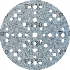 Шлифовальный круг на липучке GRANAT 48+1 отв., 150 мм, P180, 5 шт ABRAFORM AG5-150-49-P180