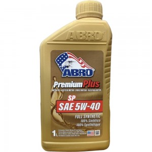 Моторное синтетическое масло ABRO Premium Plus Full Synthetic 5W40, 1 л MO-FS-5-40-SP-1L