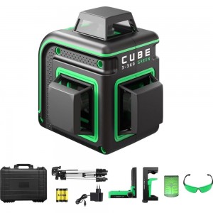 Построитель лазерных плоскостей ADA Cube 3-360 GREEN Ultimate Edition А00569