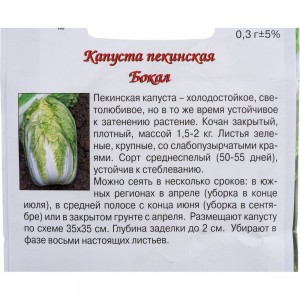 Семена Агрони Капуста пекинская БОКАЛ 3905