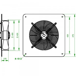 Осевой вентилятор на панели AIR-SC YWF4E-450B (220V) 4687202295135