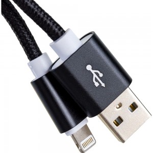 Дата-кабель AKAI USB 2.0 8-pin Apple Lightning черный CE-604B