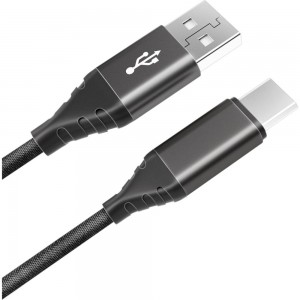 Дата-кабель AKAI USB А-microUSB, черный CBL208BK