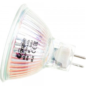 Галогенная лампа АКЦЕНТ MR16, 12В, 50W, 36°, GU5.3, с отражателем и защитным стеклом 4606400204251
