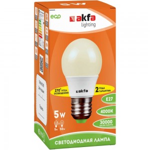 Светодиодная лампа Akfa Lighting AK-LBL 5W 4000K E27 FLLBL052740A