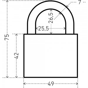 Навесной замок Аллюр ВС1Ч-4505 (7 мм; 5 ключей) 1417