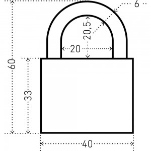 Навесной замок Аллюр ВС1Ч-4504 (6 мм; 5 ключей) 1416
