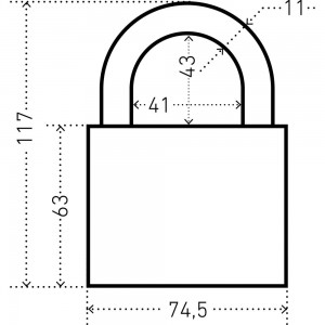 Навесной замок Аллюр ВС1Ч-4508 (11 мм; 5 ключей) 1419