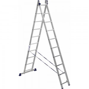 Двухсекционная универсальная алюминиевая лестница Алюмет H2 5210