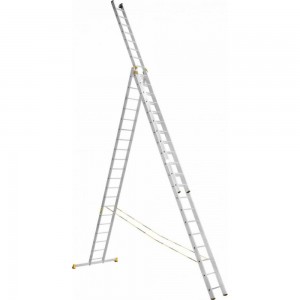 Трехсекционная алюминиевая лестница Алюмет Серия Р3 9314