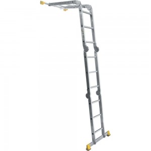 Алюминиевая профессиональная четырехсекционная шарнирная лестница Алюмет Серия Т4 Т 444