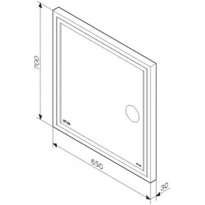 Универсальное зеркало AM.PM с контурной Led-подсветкой, часами и косметическим зеркалом M91AMOX0653WG