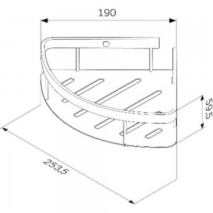 Полка для душа AM.PM Sense L угловая A7454100