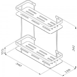 Полка для душа AM.PM Sense L прямая двухъярусная A7453200