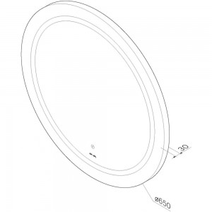 Универсальное зеркало с контурной LED-подсветкой AM.PM ИК- сенсором M85AMOX0651WG