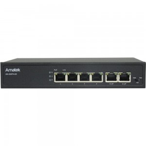 Коммутатор на 6 портов Amatek AN-S6P4-65 4 PoE порта + UpLink 2порта 7000562