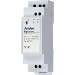 Блок питания Amatek AP-DU24/1DIN 24В / 1А резервированный, стабилизированный 7000706