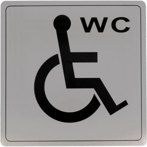 Информационная табличка Amig Туалет для инвалидов нержавеющая сталь 103-140х140 IN