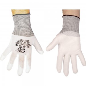 Защитные перчатки для деликатных работ AMIGO покрытие ультратонкий полиуретан, размер L 73012