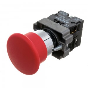 Кнопка ANDELI XB2-BC45 Грибок, без подсветки, красный, 1НЗ+1НО ADL10-067