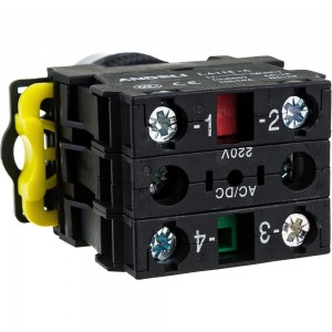 Переключатель ANDELI LA115-A5-11XD/G с подсветкой, с фиксацией, зеленый, LED, 220В ADL10-203