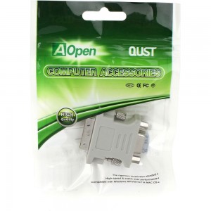 Переходник AOpen/Qust DVI-I - VGA 15F ACA301