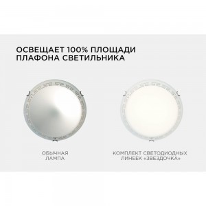 Комплект светодиодных линеек Apeyron Звездочка для настенно-потолочного светильника 220В, 16Вт 12-09