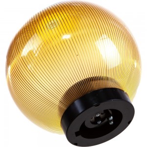 Уличный светильник-шар APEYRON с основанием, 200мм, рассеиватель ПММА, призма, золотая 11-67