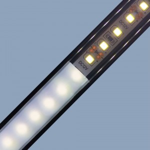 П-образный накладной алюминиевый профиль Apeyron для LED ленты черный, 15,2х6мм / 08-01-Ч