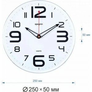 Настенные круглые часы Apeyron цвет корпуса белый, пластик, 25 см PL200911