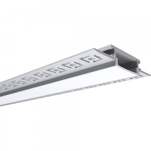 Алюминиевый профиль Apeyron для светодиодной ленты, штукатурка, серебро, 61x14мм, 2,5м, комплект 08-49