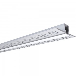 Алюминиевый профиль Apeyron для светодиодной ленты, штукатурка, серебро, 53x13мм, 2,5м, комплект 08-47
