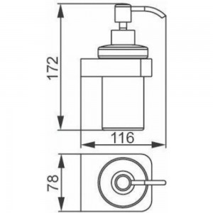Дозатор для мыла с держателем Aquanet 5781-1 стекло, хром 00187076