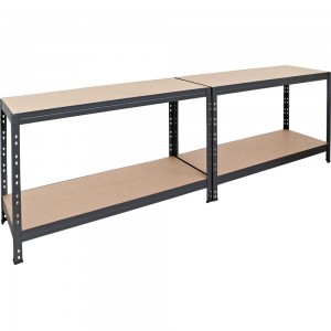 Металлический стеллаж AR SHELVING Rivet Stabil L 180x120x45 см, цвет серый, 4 полки ХДФ TR18S402KHGDD8TCI0