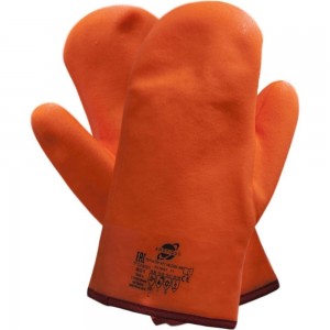 Трикотажные рукавицы ARCTICUS, х/б с ПВХ, полное нефтеморозостойкое (НМС) покрытие, джерси, оранжевые 1602300 WM-111
