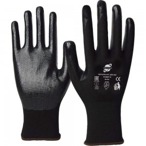 Трикотажные перчатки с нитриловым покрытием ладони и кончиков пальцев ARCTICUS полиэстер, 13G, р.10 4500 ARC-101