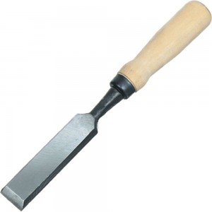 Плоская стамеска Арефино Инструмент горячая штамповка, с деревянной ручкой, 28 мм С266