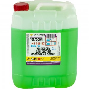 Жидкость для систем отопления АРИКОН Теплодом -65С зеленый канистра 10л 00-00001662